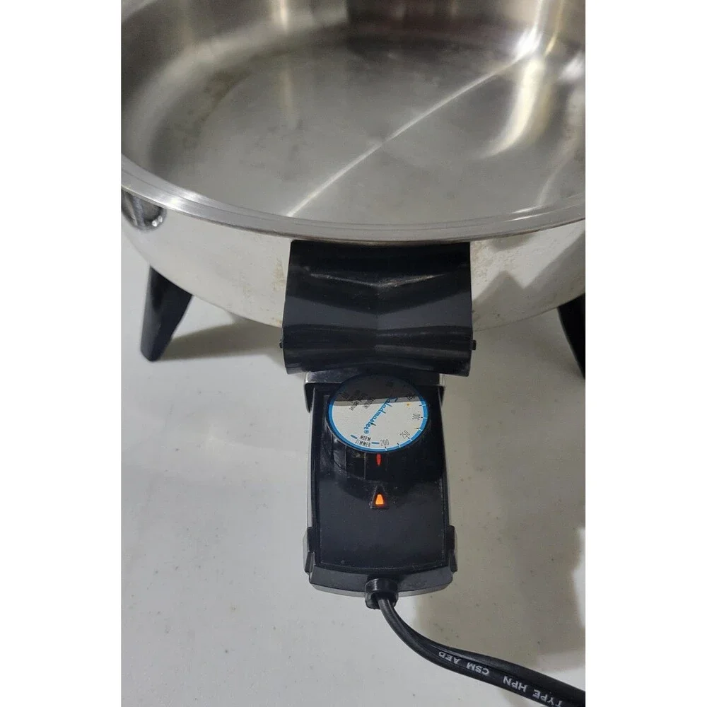 Saladmaster 7252 Stainless Electric Skillet Liquid Core Vapo Lid Heat Control - Picture 3 of 5